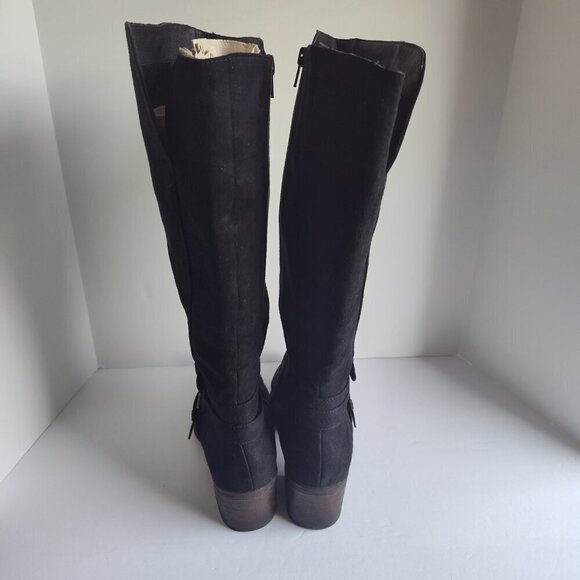 Ladies SZ 8-1/2 W (WC) White Mountain Black Vegan Suede Boot - Picture 3 of 7